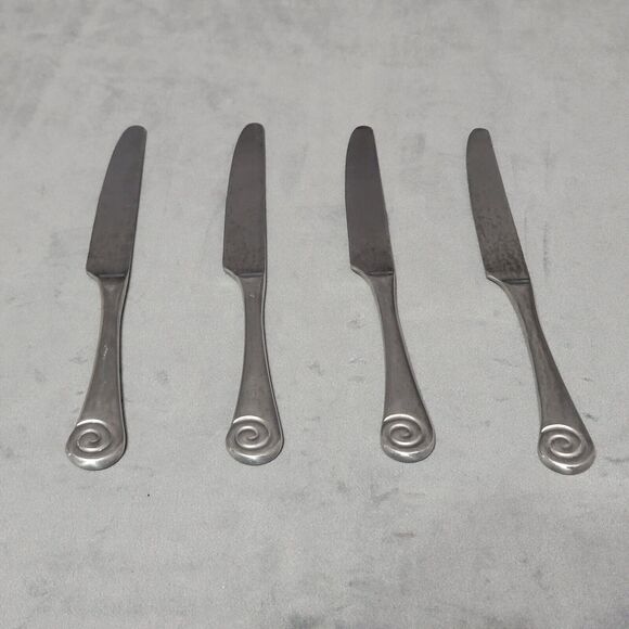 4 Robert Welch Ammonite 18/10 Stainless Butter Knife Flat Handle - Picture 2 of 9